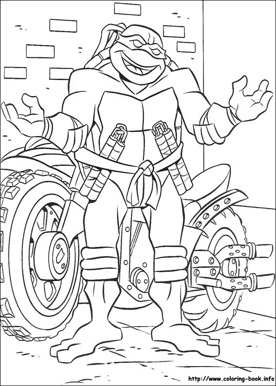 Plansa de colorat cu Testoasele ninja 125 30
